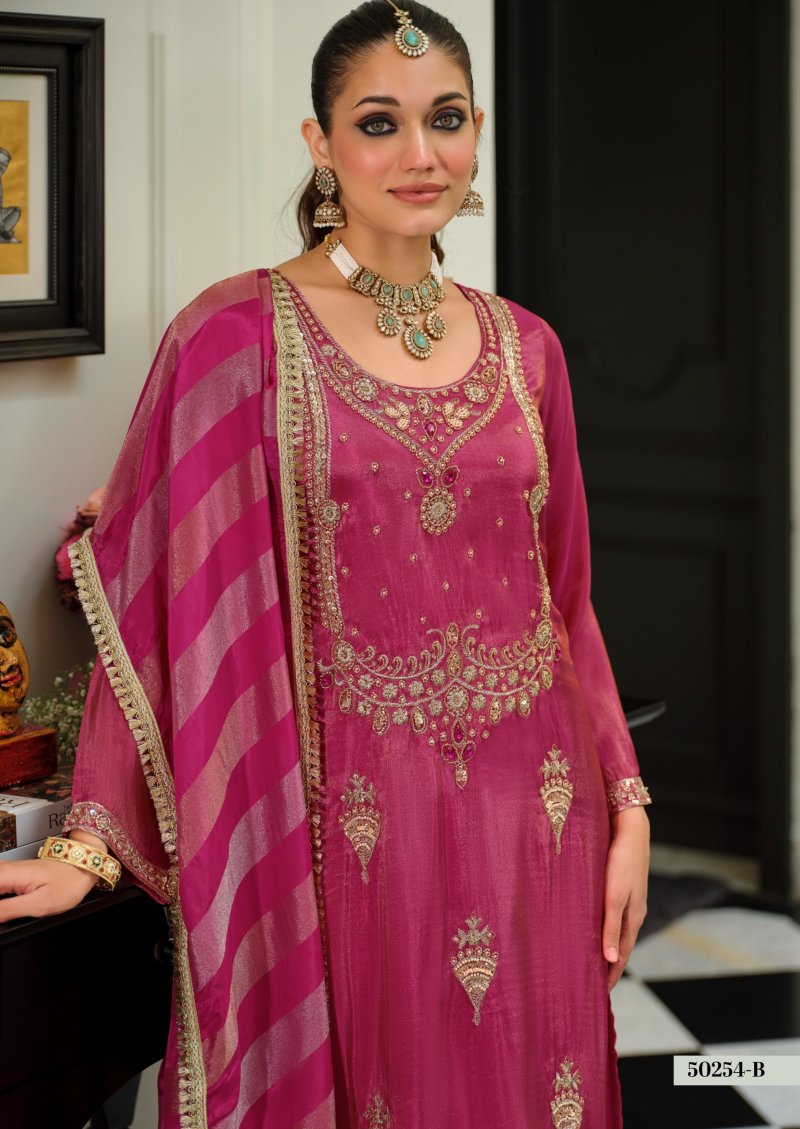 D 50254 B By Zaveri Viscose Simar Beats Readymade Suits